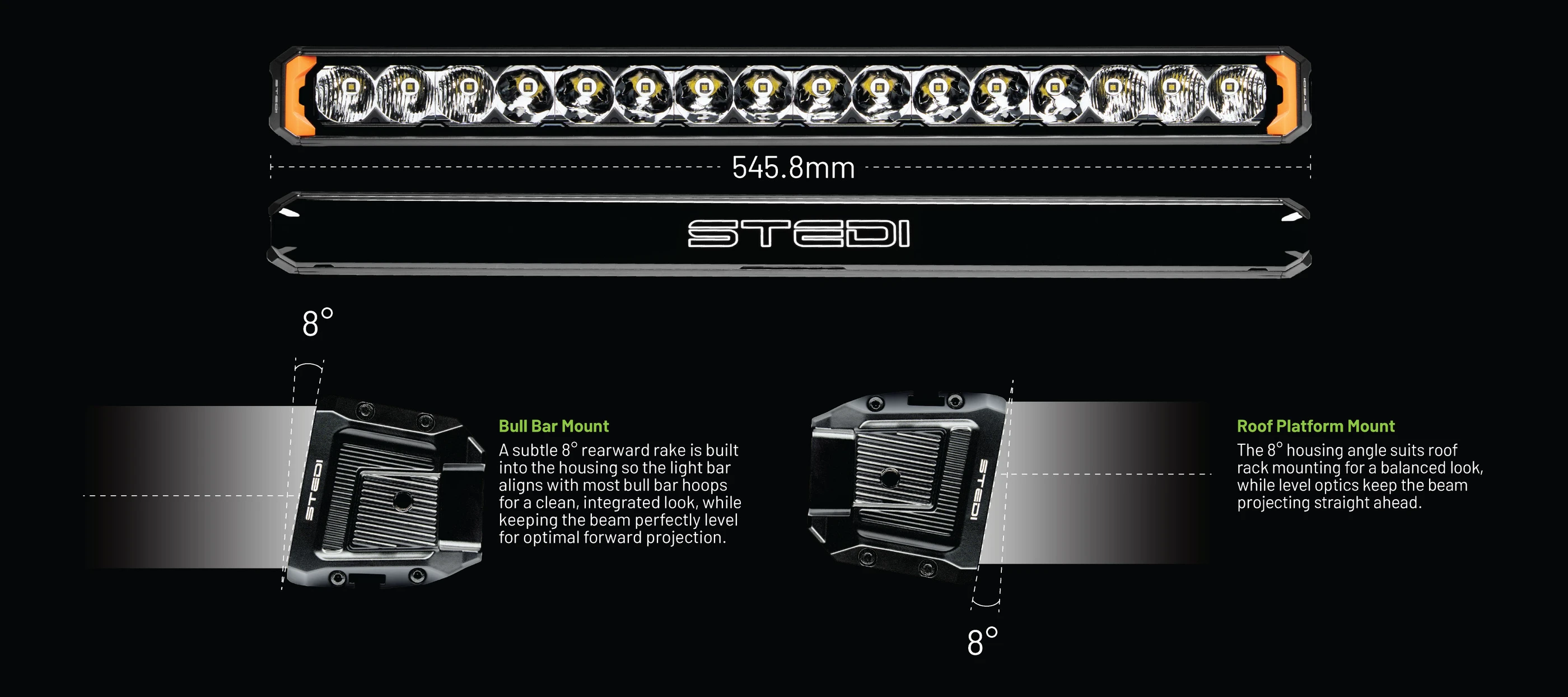 STEDI Sport Plus Single Row 21.5 inch 16 LED Light Bar